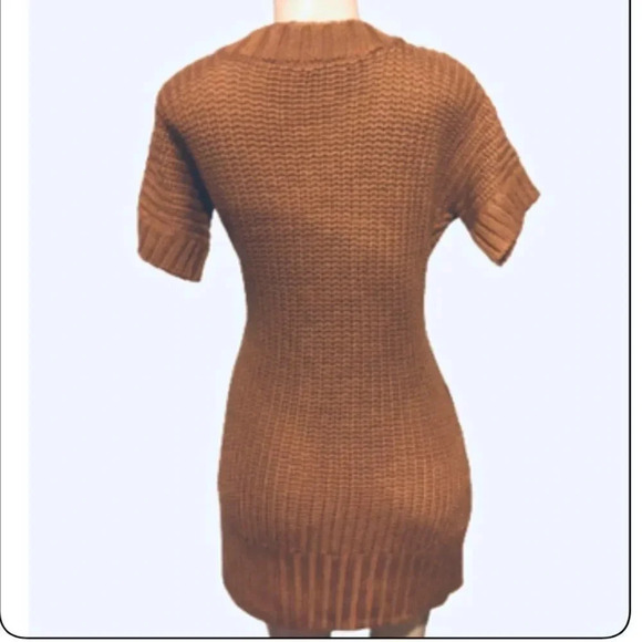 Soft Surroundings Gold Cap Sleeve Front Button Knit Sweater Size Small - Picture 2 of 7